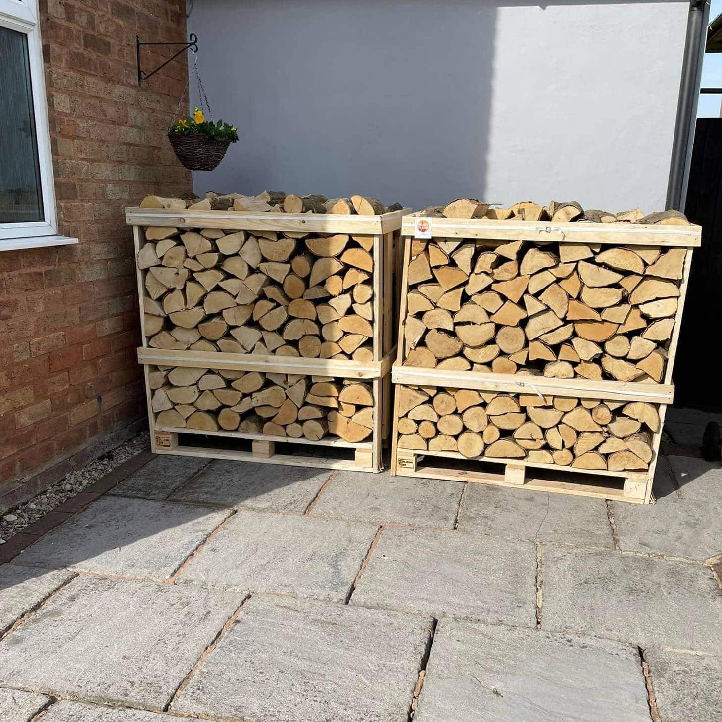 Best fuel for Wood Burning Stoves? Two crates of Hornbeam from Randalls Firewood.