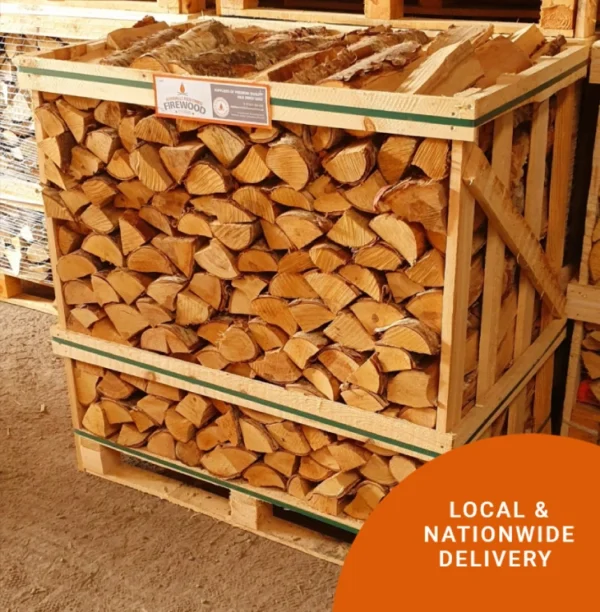 Kiln Dried Birch and Oak Logs – Standard Crate