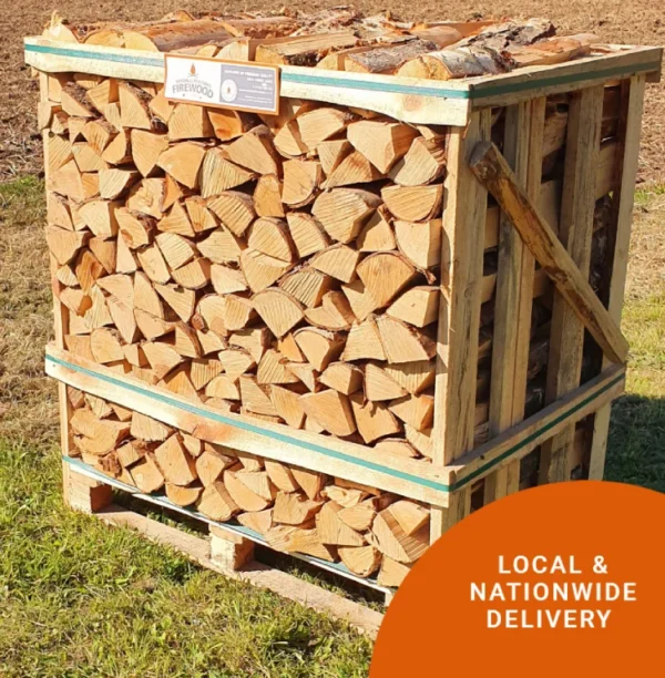 STANDARD CRATE OF KILN DRIED BIRCH LOGS